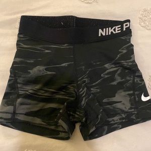 Black Nike Pros with Print